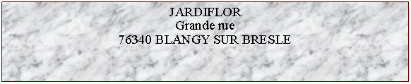 Zone de Texte: JARDIFLORGrande rue 76340 BLANGY SUR BRESLE