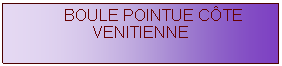 Zone de Texte:       BOULE POINTUE CTE VENITIENNE